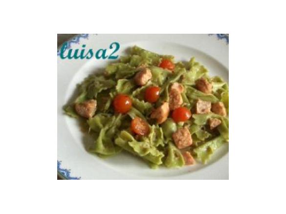 farfalle alla rucola con salmone