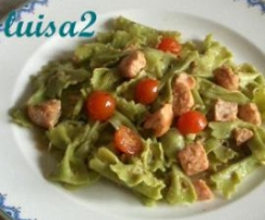 farfalle alla rucola con salmone