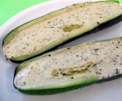 Zucchine con crema alle olive e basilico
