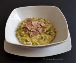 Risotto con pisellini e tartufo