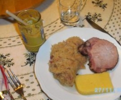  Crauti con patate e kassler ( braciola di maiale affumicata)