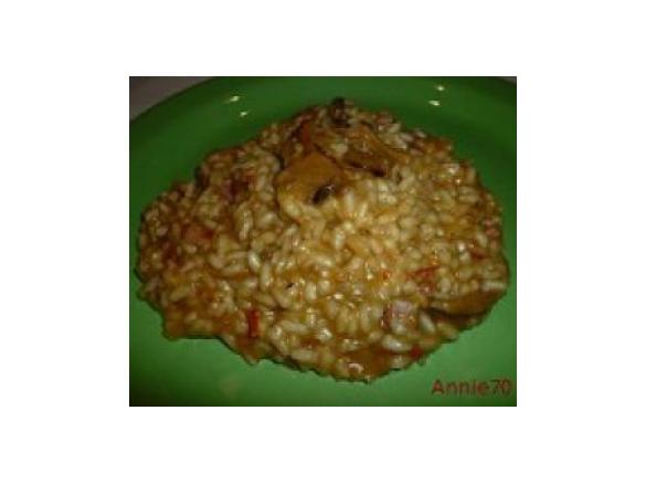 Risotto con funghi porcini e pomodori secchi