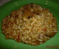 Risotto con funghi porcini e pomodori secchi