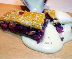 Strudel salato con verza rossa e salsa di Sasso Nero - contest strudel