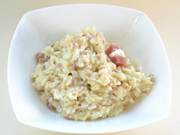 Risotto robiola e speck