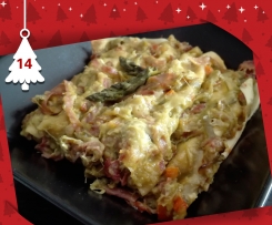Lasagne con asparagi, culatello e salsa Mornay - Natale