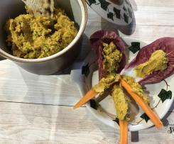 Hummus (finto..) con carote arrosto
