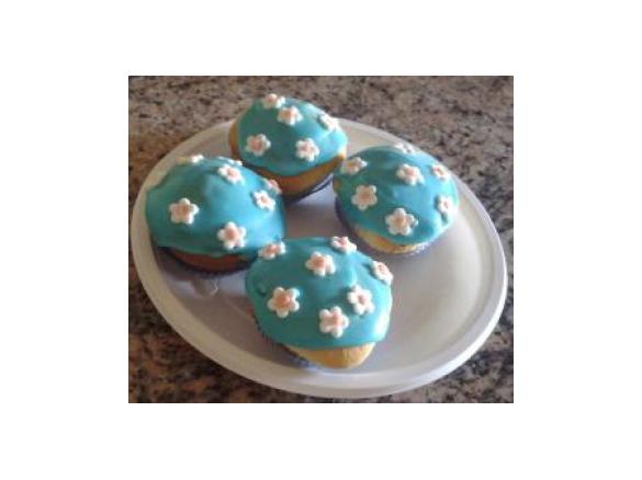 cupcake glassati con cuore di nutella