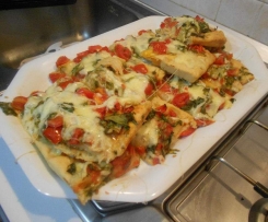 Focaccia con pomodorini e scarola (tipica messinese)