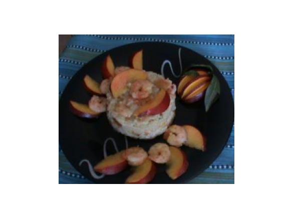 risotto gamberi e pesche di cry