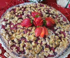 Crostata alle fragole crema e pistacchi