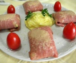 Fagottini di mortadella, purè e parmigiano