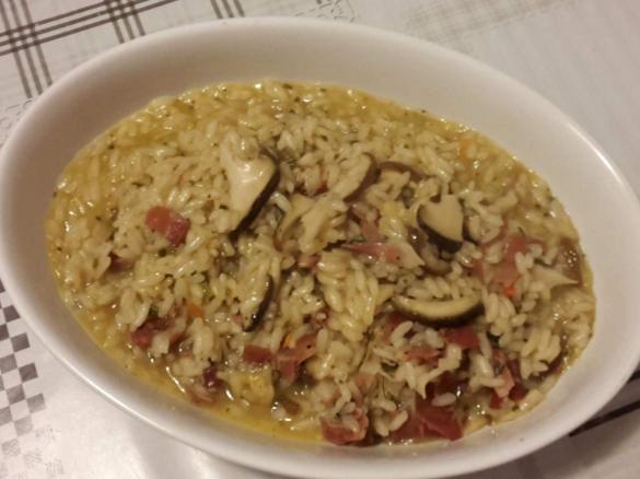 Risotto ai porcini e speck