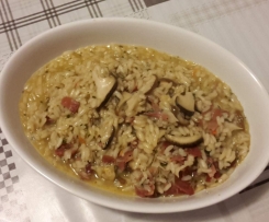 Risotto ai porcini e speck