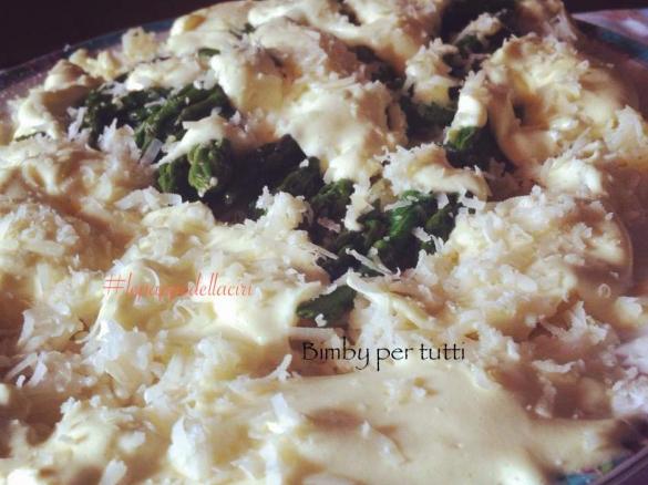 Riso e asparagi con maionese di brodo vegetale