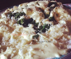 Riso e asparagi con maionese di brodo vegetale