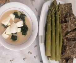 Crema di cannellini, asparagi , burrata e frittata