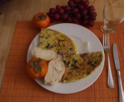 Frittata con pasta di salame ed erbette