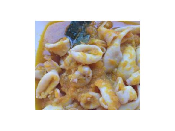 Calamari in crema di verdure