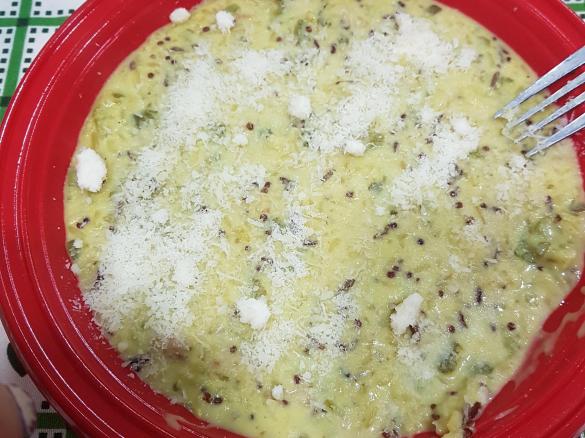 Risotto mix cereali con prosciutto cotto e zucchine