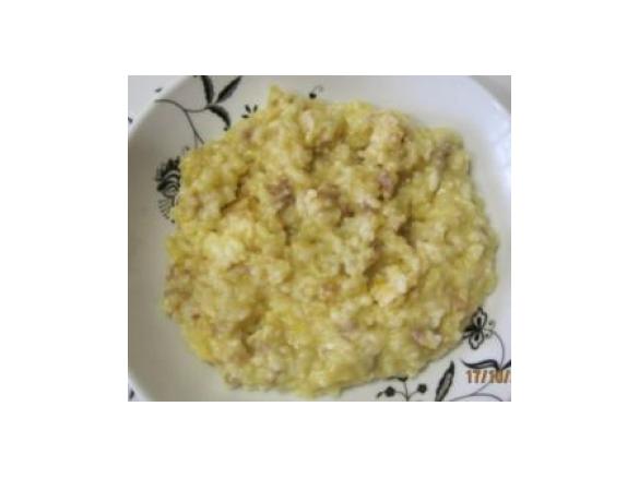 Risotto con salsiccia e scamorza affumicata