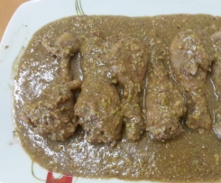 Pollo in crema di pistacchio