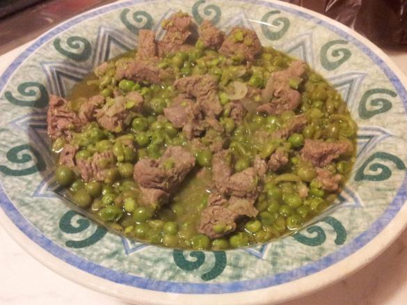 Spezzatino di Bufalo con piselli