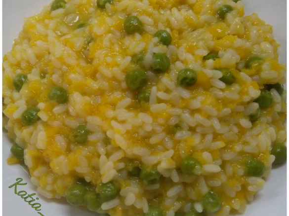 Risotto zucca e piselli