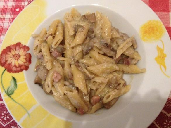 pasta risottata funghi e speck
