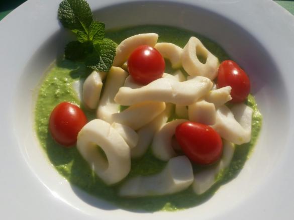 Anelli di calamari semplici  (contest tricolore )