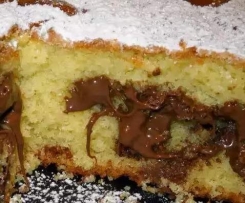 ciambella con cuore alla nutella