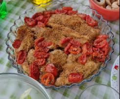 Petto di pollo gratinato e pomodorini