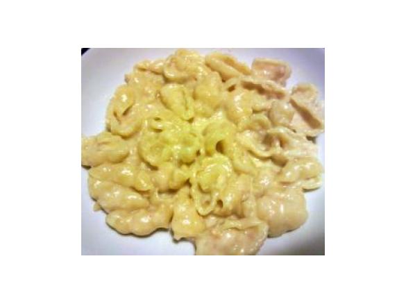 Pasta con crema di ceci e mozzarella