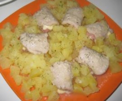 Involtini di carne al varoma con patate nel cestello