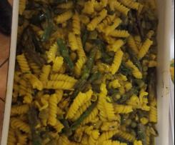 Fusilli risottati con asparagi cozze e zafferano