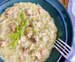 Risotto salmone porri e finocchi