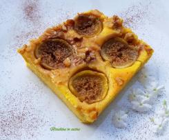 Torta alla crema con fichi e noci