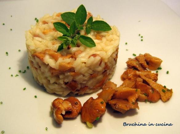 Risotto con funghi giallarelle o gallinacci "contest funghi"