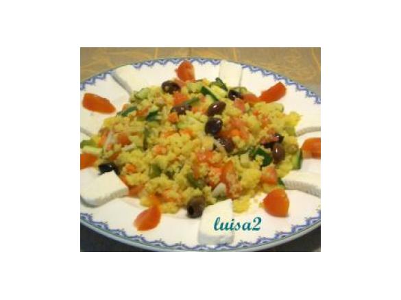 Cous cous di riso e mais alle verdure