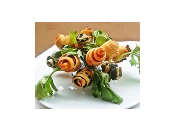 Bouquet salato di boccioli finger food