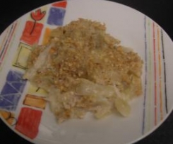 Finocchi al latte gratinati con noci e gorgonzola