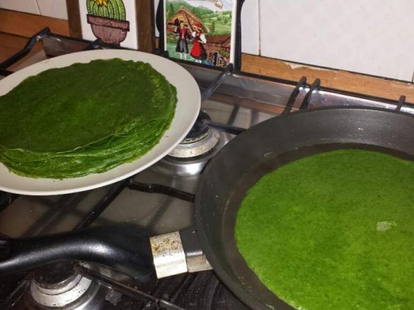 Crepes verdi di spinaci