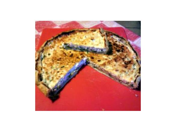 Torta salata porri e zucchine