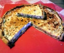 Torta salata porri e zucchine