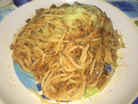 Spaghetti risottati al pesto di pomodori secchi