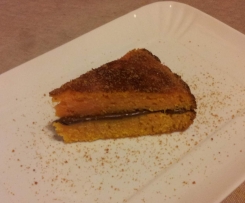 Torta alla zucca farcita con crema al cioccolato 