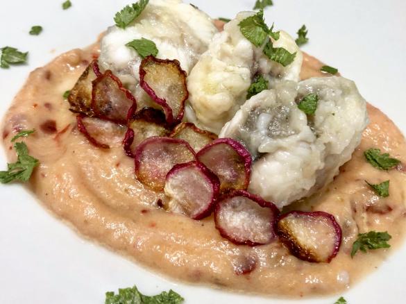 Spezzatino di rana pescatrice con ravanelli in due consistenze -contest secondi di pesce