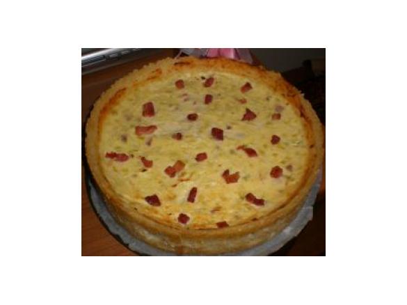 Quiche in crosta di riso ai porri e ricotta