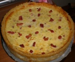 Quiche in crosta di riso ai porri e ricotta