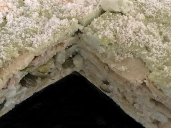 LASAGNA BIANCA CON BESCIAMELLA E CREPES DI FARINA FAVE ALLE VERDURE (DIETA DEI GRUPPI SANGUIGNI)